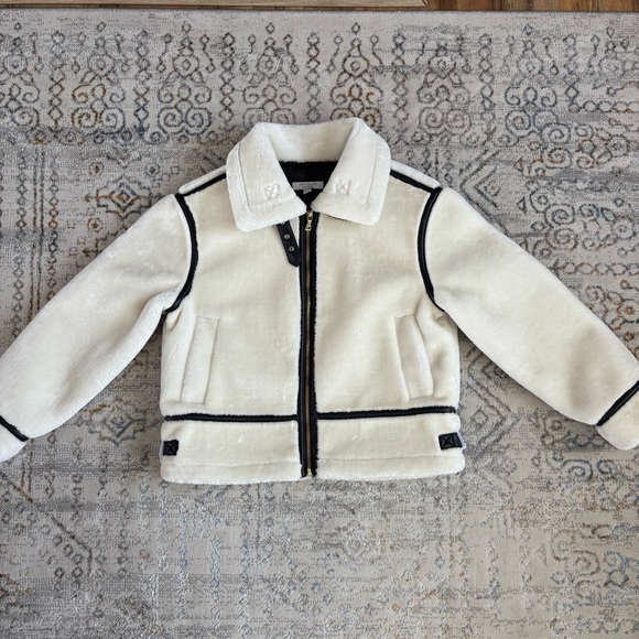 NEW Ann Taylor Weekend Shearling Moto Faux Leather Jacket XS Petite - Picture 4 of 15